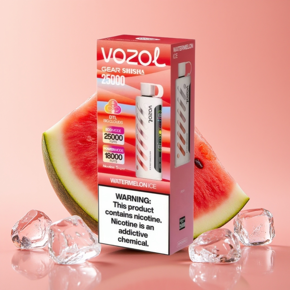 VOZOL Gear Shisha 25000 Puffs Dual Mesh 1000mAh Wassermelone Eis