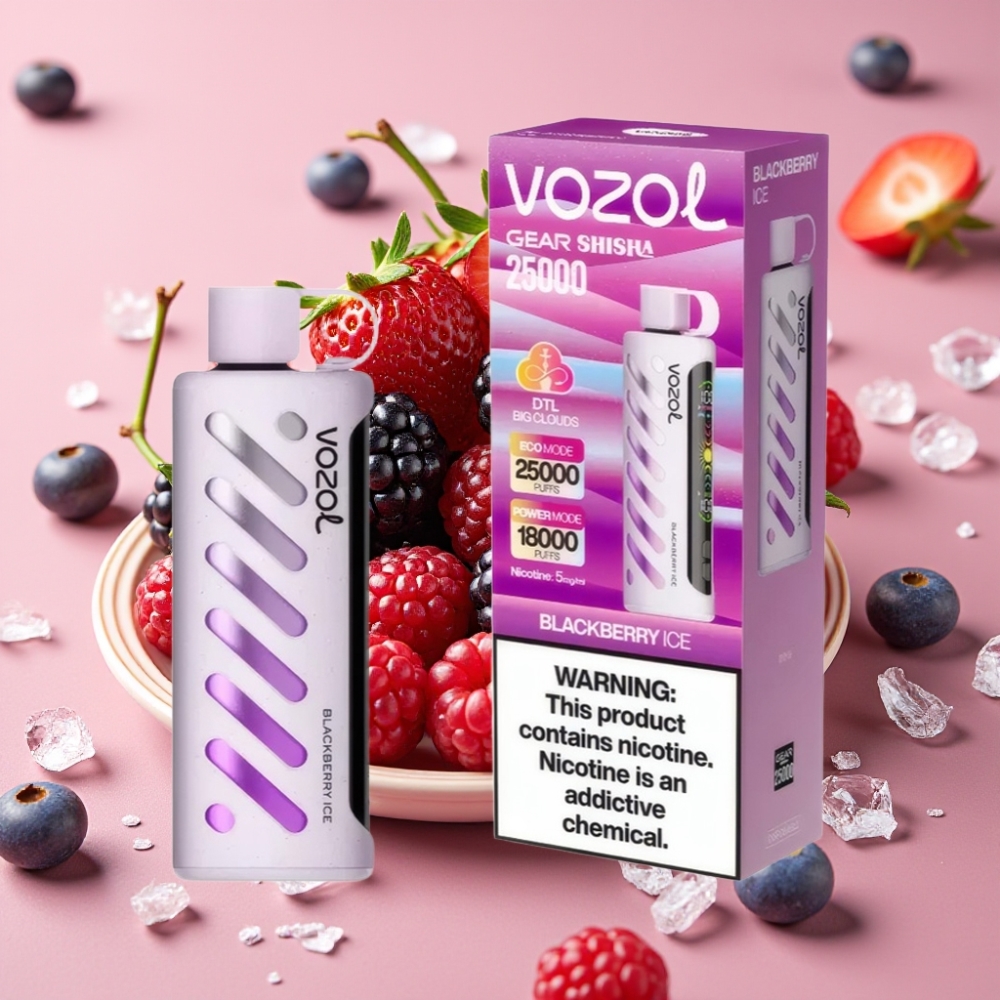 VOZOL Gear Shisha 25000 Puffs Dual Mesh Dual Modes Blackberry-Eis