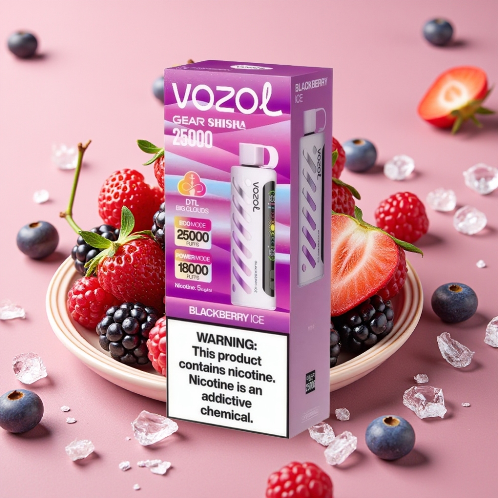 VOZOL Gear Shisha 25000 Puffs Dual Mesh Dual Modes Blackberry-Eis