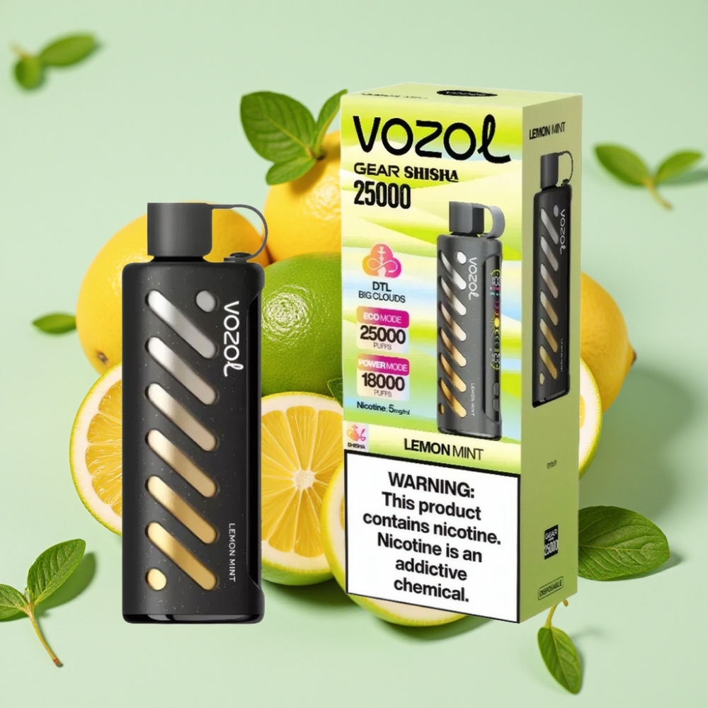 VOZOL Gear Shisha 25000 Puffs Dual Mesh Lemon Minze
