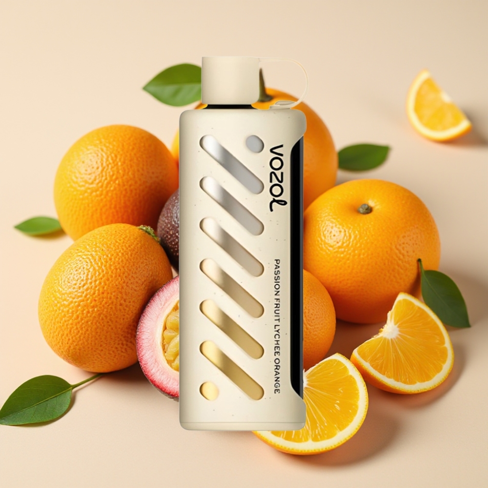 VOZOL Gear Shisha 25000 Puffs Dual Mesh S.i.L.C Tech Maracuja Litschi Orange