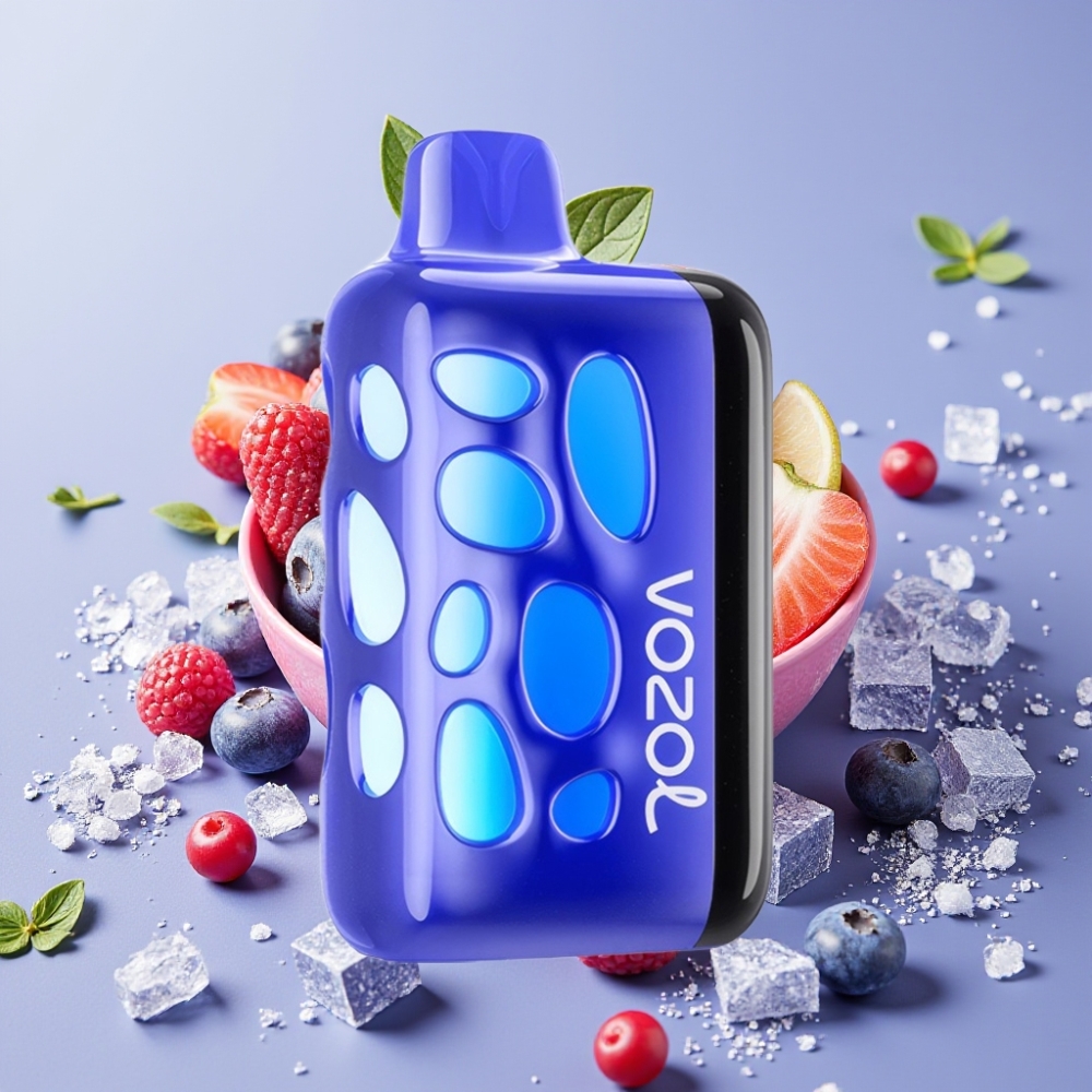 VOZOL RAVE 40000 Party Mode Beats 270° Glow Blaubeer-Eis
