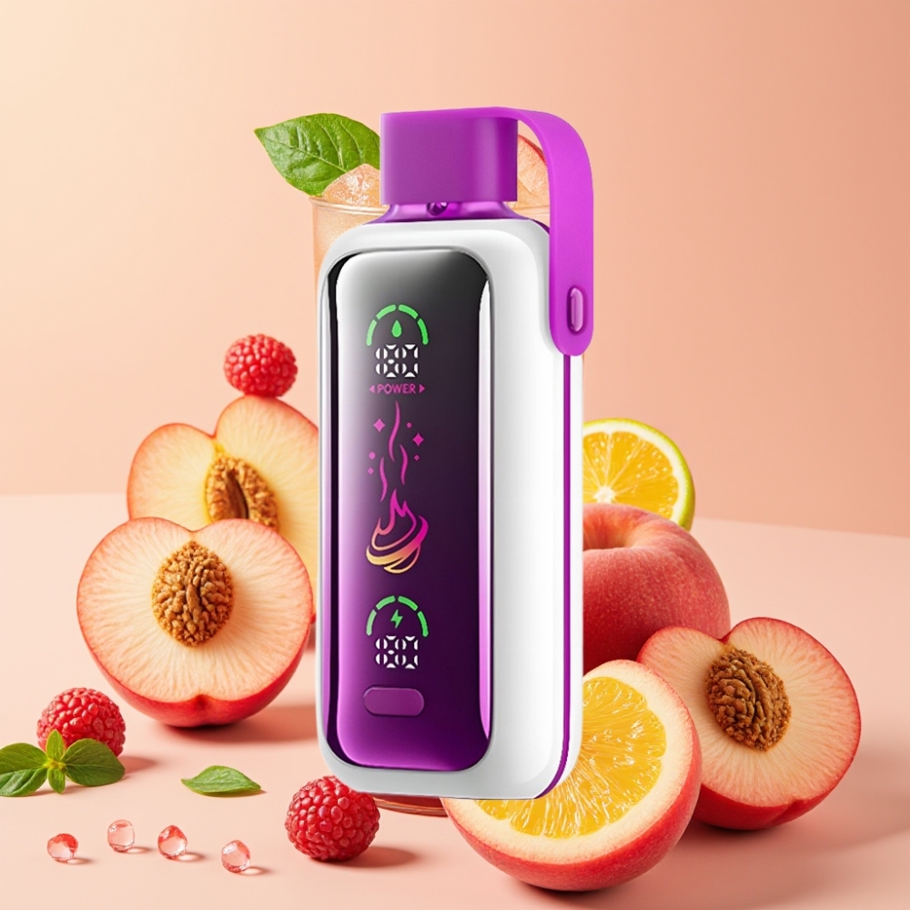 VOZOL Star 20000 Puffs Dual Mesh 2.2" HD Spiegeldisplay Pfirsich Eis