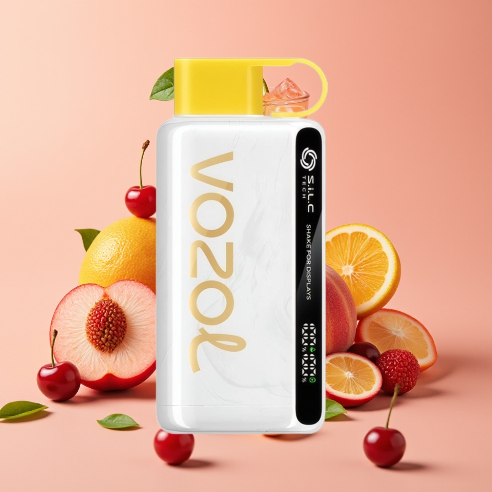 VOZOL STAR 9000/12000 Shake Display 650mAh S.i.L.C TECH Kirsch-Pfirsich-Limonade