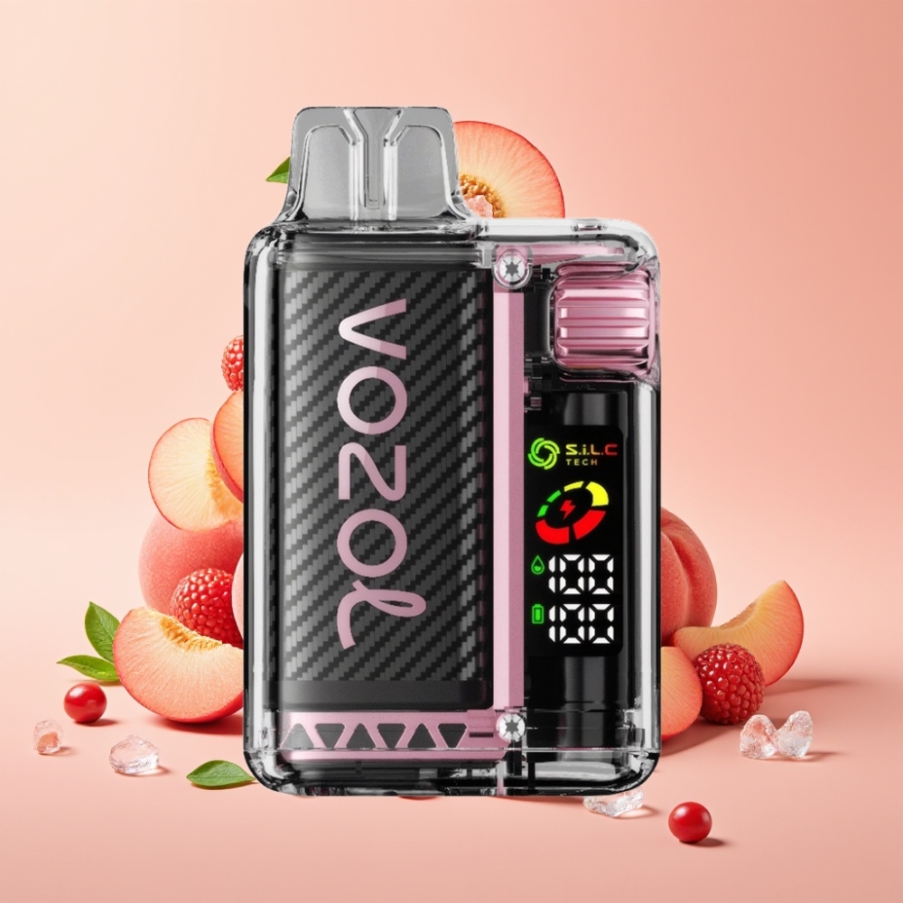 VOZOL Vista 20000 Puffs 650mAh OLED 6-Level Watt Pfirsich Eis