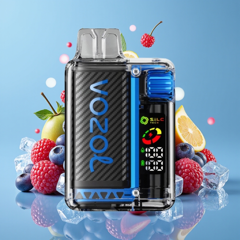 VOZOL Vista 20000 Puffs wiederverwendbar 6-Stufen Watt OLED Blauer Himbeer-Eis