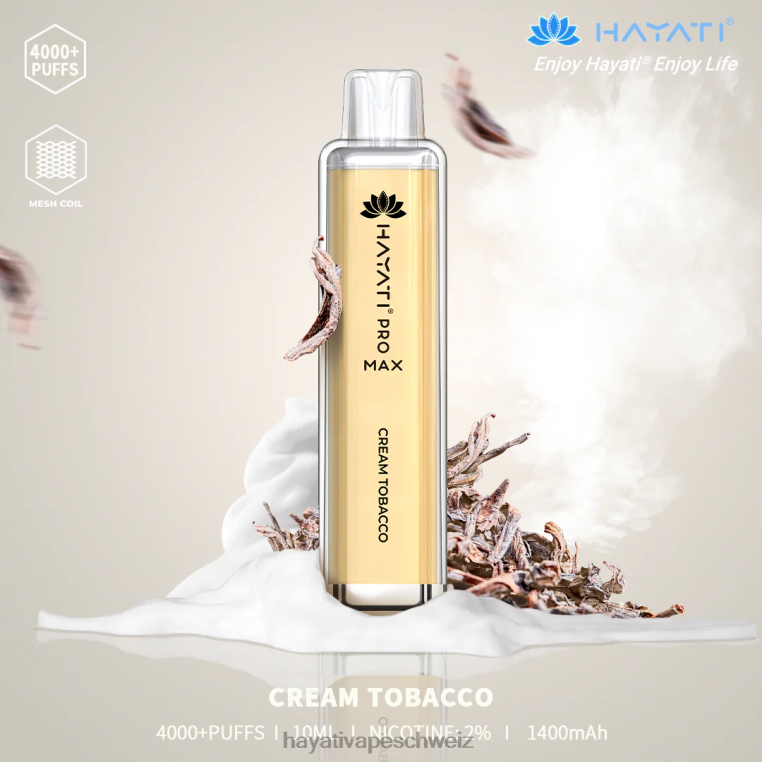 Hayati Flavours | Hayati Pro Max Einweg Sahnetabak X880P136