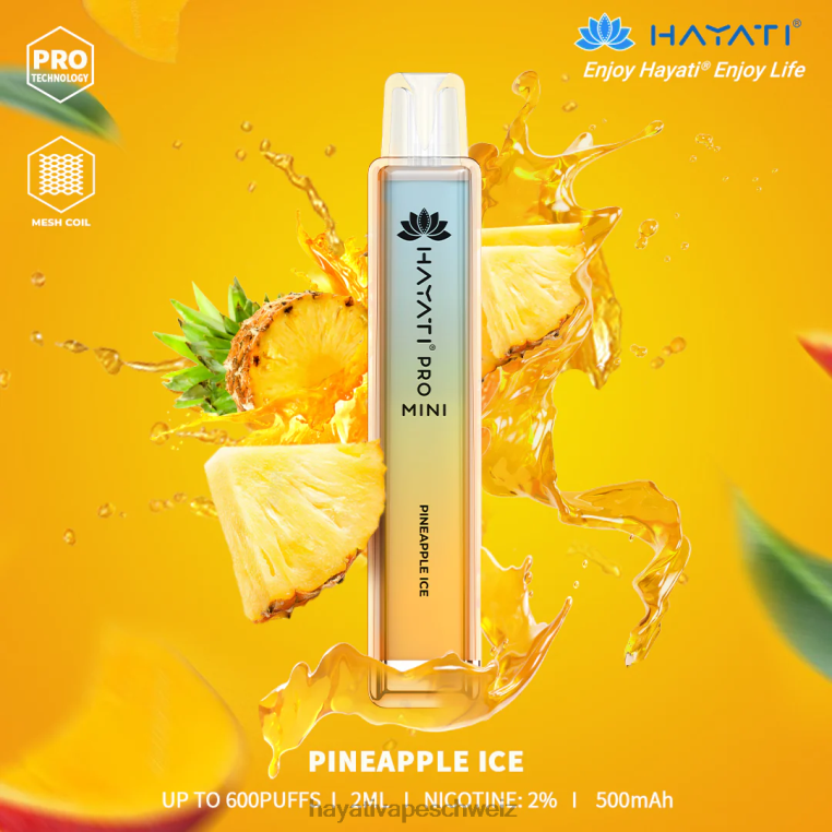 Hayati Flavour List | Hayati Pro Mini Einweg Ananaseis X880P17