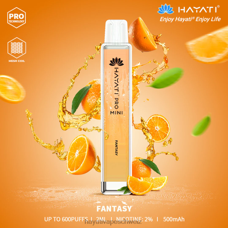 Hayati Flavour List | Hayati Pro Mini Einweg Fantasie X880P27