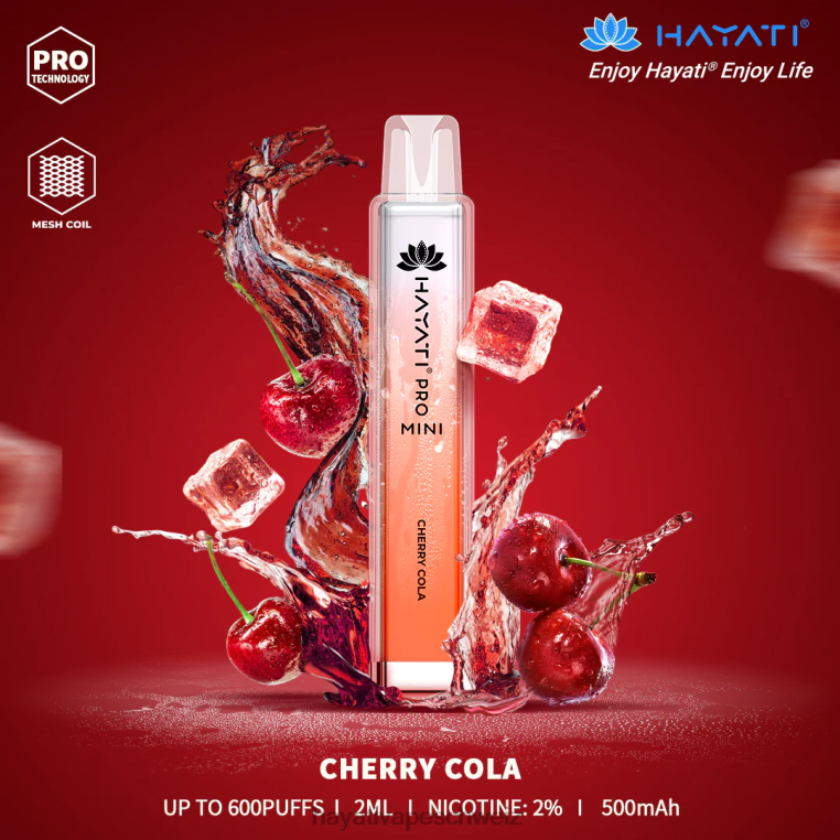Hayati Flavour List | Hayati Pro Mini Einweg Kirschcola X880P7