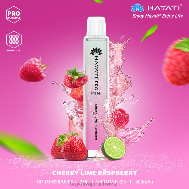 Hayati Flavours | Hayati Pro Mini Einweg Kirsche, Limette, Himbeere X880P26