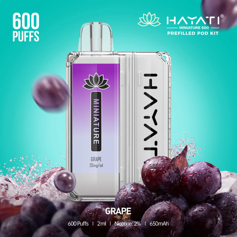 Hayati Flavours | Hayati Miniature 600 Pod-Kits Traube X880P36