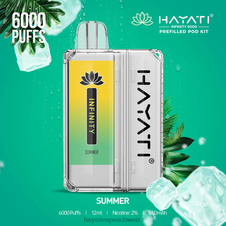 Hayati Geneva | Hayati Infinity 6000 Pod-Kits Sommer X880P162